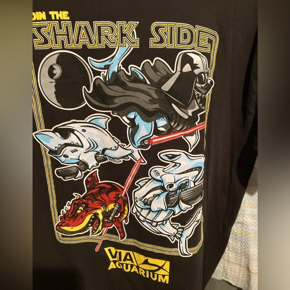 Join the Shark Side Aquarium Shirt T-shirt Star Wars 14 / 16 Fish